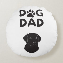Dog Dad T-shirt | Funny Pet Lovers Tee Rund Kudde