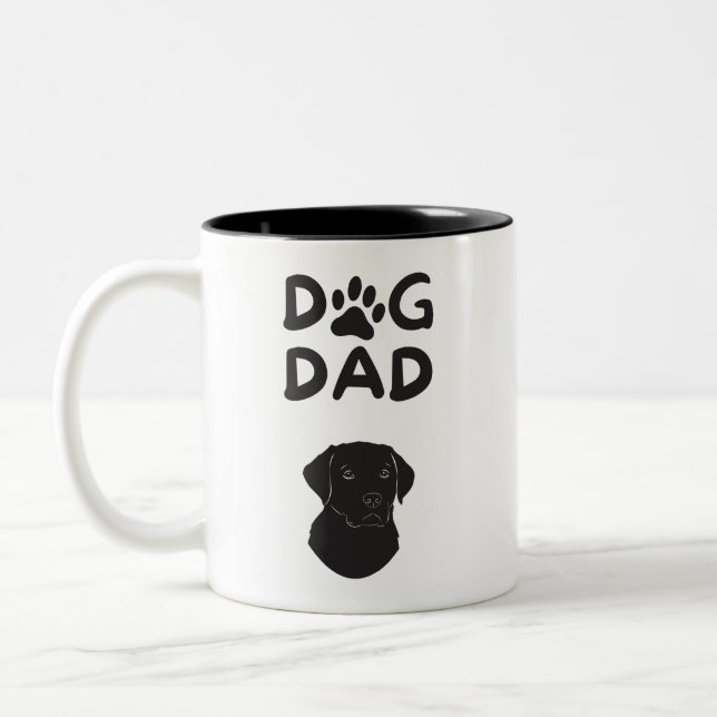  Dog Dad T-shirt | Funny Pet Lovers Tee  Två-Tonad Mugg (Vänster)