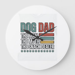 Dog Dad The Snack Dealer Vintage Paw Print T-shirt Stor Klocka