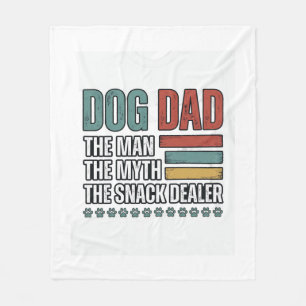 Dog Dad The Snack Dealer Vintage Paw Print Tröja_1 Fleecefilt