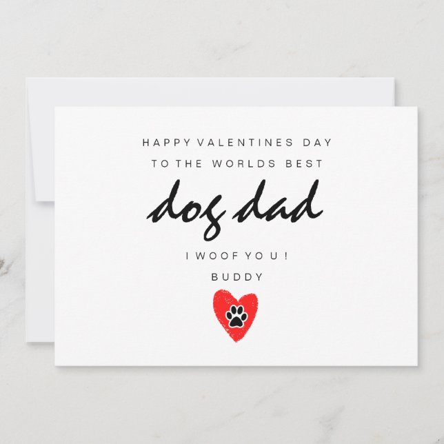 Dog Dad Valentines Card (Framsida)
