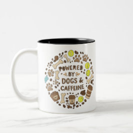 Dog Dad Vibes Mug – Funny Cool Pup in Sunglasses Två-Tonad Mugg