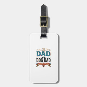 Dog Dad Vintage Gravyr T-Shirt Design_1 Bagagebricka