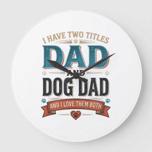 Dog Dad Vintage Gravyr T-Shirt Design_1 Stor Klocka