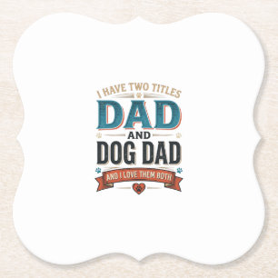 Dog Dad Vintage Gravyr T-Shirt Design_1 Underlägg Papper