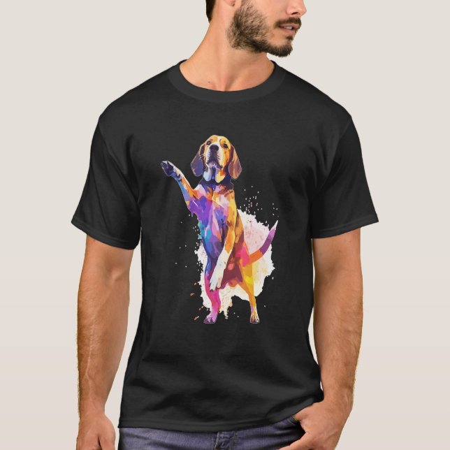 Dog Dance Competition  Dancing Beagle Dog T Shirt (Framsida)