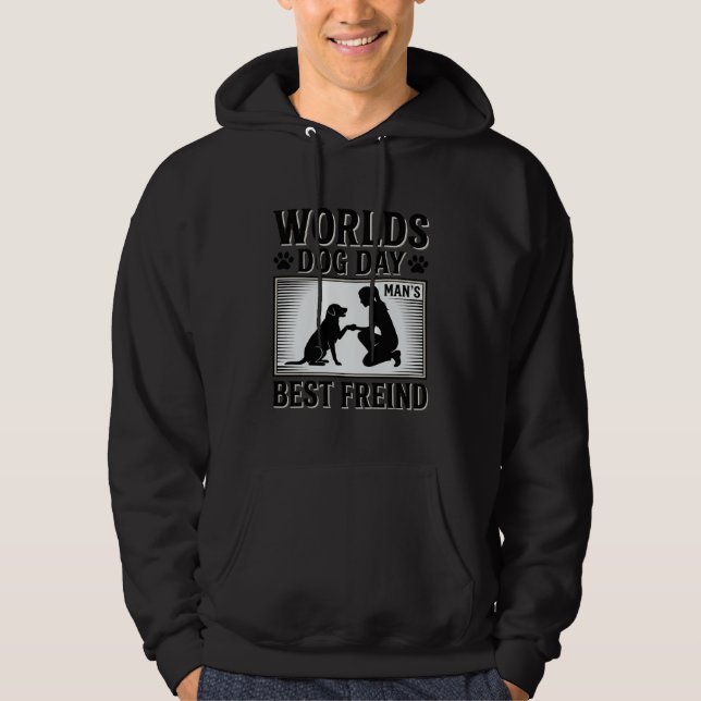 Dog Day Mans Bästa Vän Vintage Hoodie (Framsida)