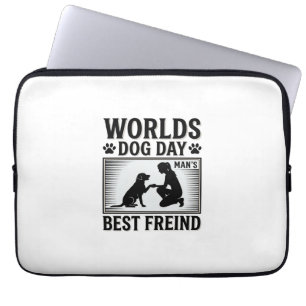 Dog Day Mans Bästa Vän Vintage Laptop Fodral