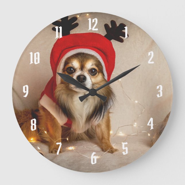 Dog Deer Stor Klocka (Framsida)