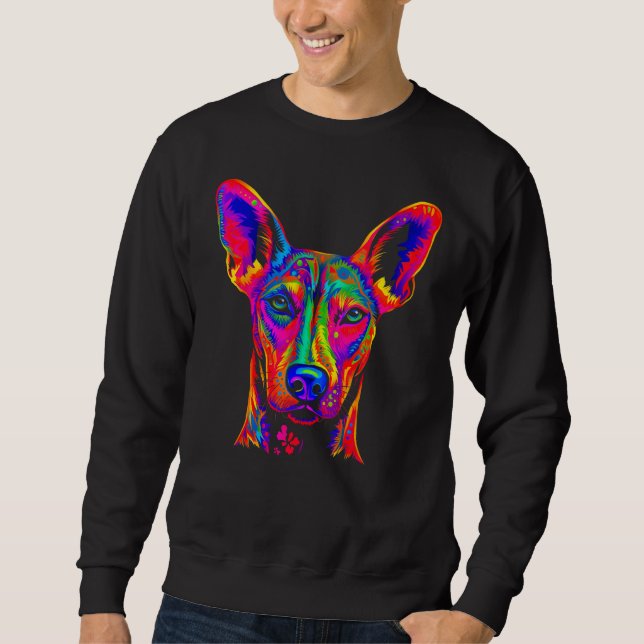 Dog Doberman Pinscher Pop Design Lång Ärmad Tröja (Framsida)