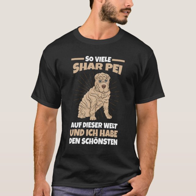 Dog Dog Friends Shar Pei T Shirt (Framsida)