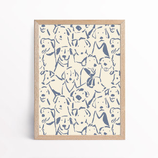 Dog Doodle Sketch Poster Wall Art
