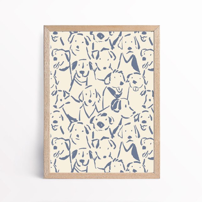 Dog Doodle Sketch Poster Wall Art (Skapare uppladdad)
