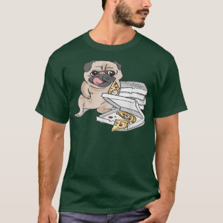 Dog Eating A Pizza  T Shirt