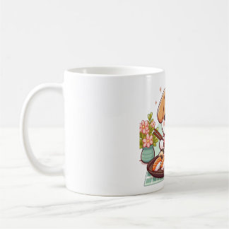 Dog eating sushi kaffemugg