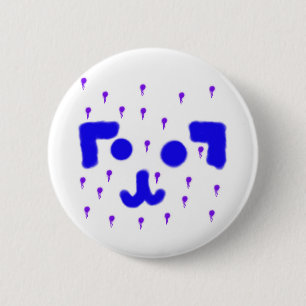 Dog Emoticon Paint Drip Knapp