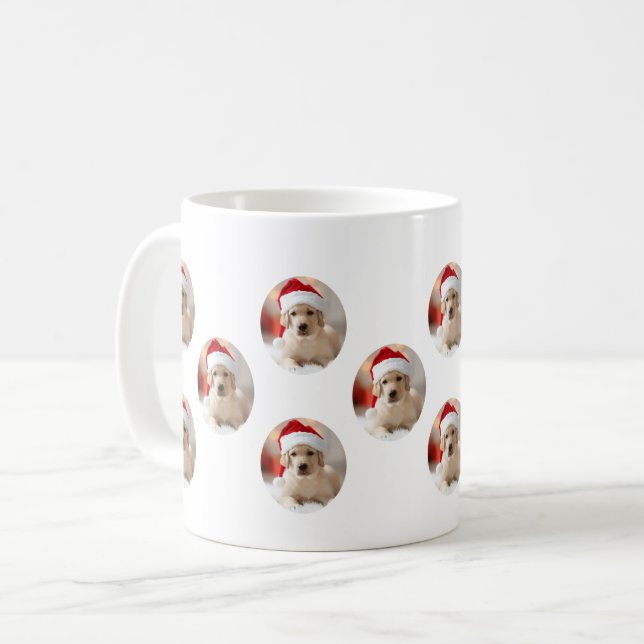 Dog Face - Custom Pattern Coffee Mug Kaffemugg (Framsida vänster)