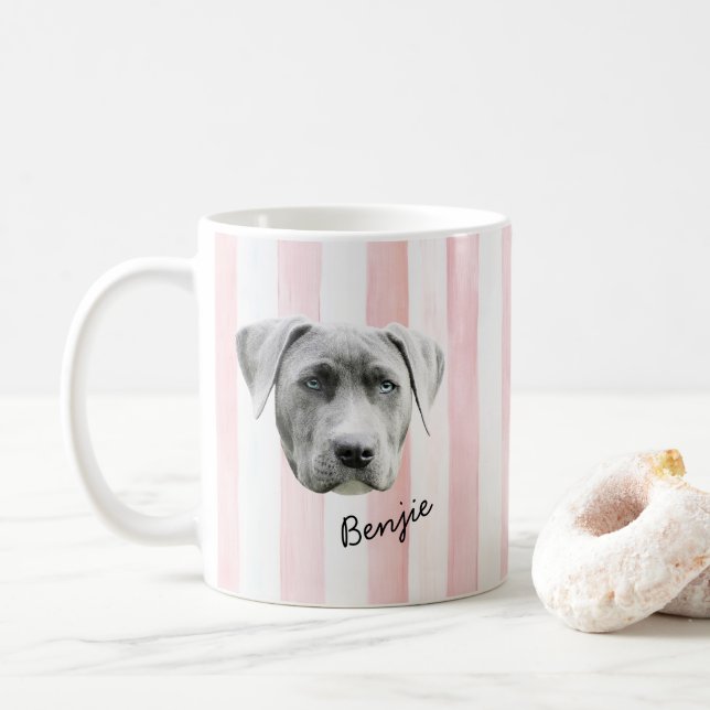 Dog Face | Custom Pet Photo and Name Kaffemugg (Med munk)