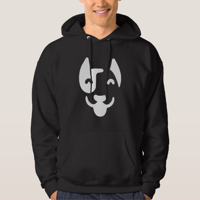 Dog Face Silhouette Hoodie (Framsida)