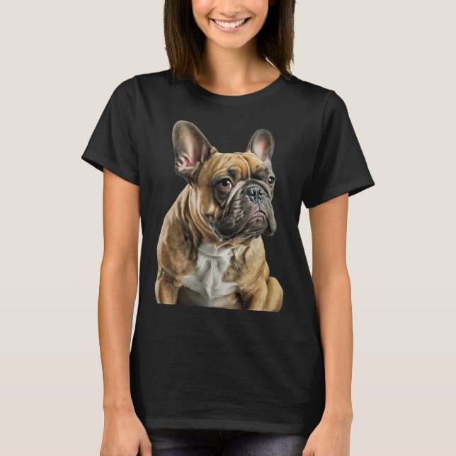 Dog for Men Women Children French Bulldog 2 T Shirt (Framsida)