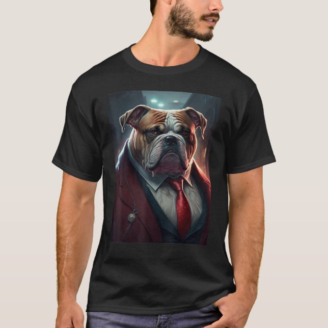 Dog Gangster must love dogs T Shirt (Framsida)