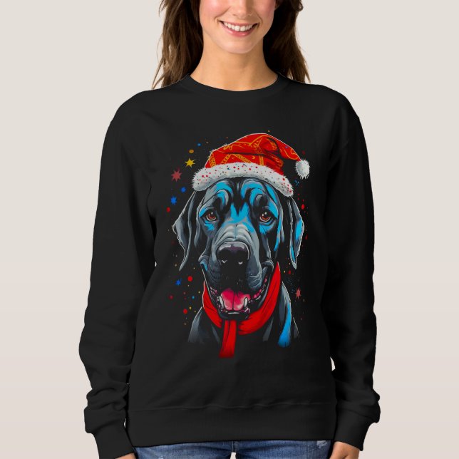 Dog Great Dane Christmas T Shirt (Framsida)