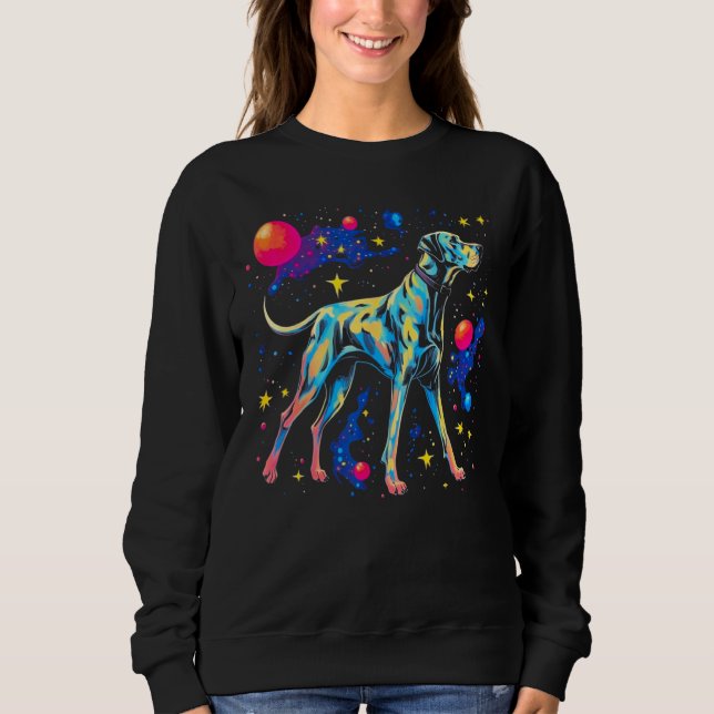 Dog Great Dane in Space T Shirt (Framsida)