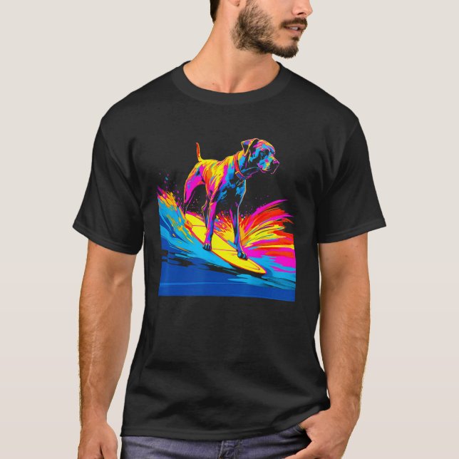 Dog Great Dane Surf T Shirt (Framsida)