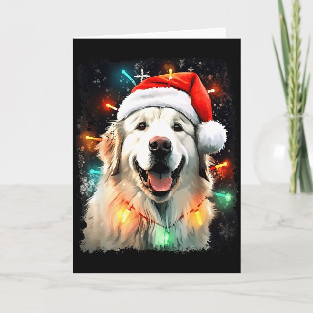 Dog Great Pyrenees Christmas  Kort (Framsida)