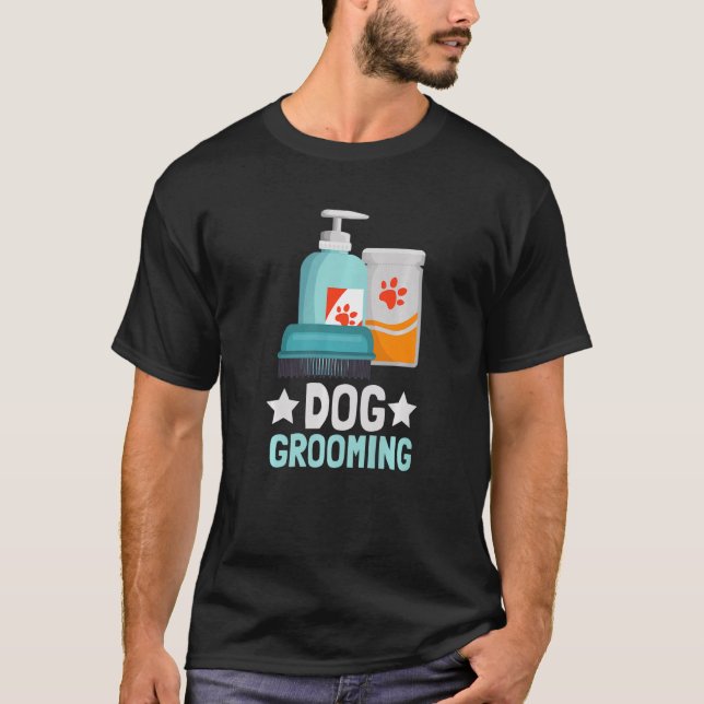Dog Groomer And Dog Hair Grooming Premium T Shirt (Framsida)