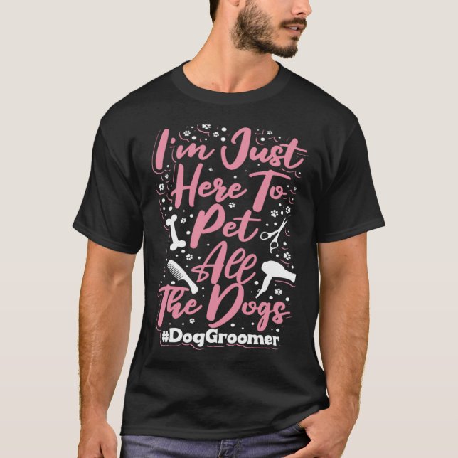 Dog Groomer Apparel  Dog Grooming for Women T Shirt (Framsida)