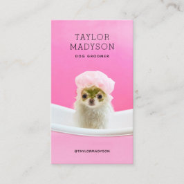 Dog Groomer Pampered Puppy Business Card Visitkort