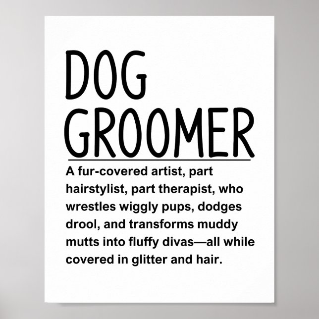 Dog groomer poster (Framsidan)