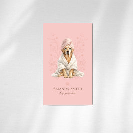 Dog Groomer Spa Cute Paw Labrador Business Card Visitkort