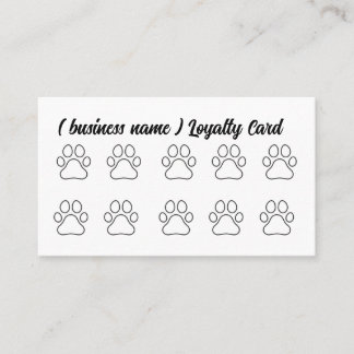 Dog Grooming, Dog Wash Loyalty Card Lojalitetskort