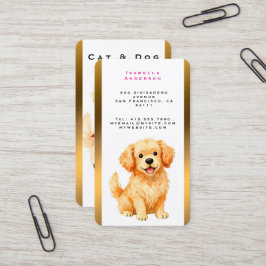 Dog Grooming Personalized Luxury Modern Collection Visitkort