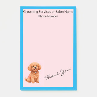 Dog Grooming Personalized Modern Collection Post-it Block