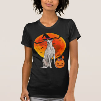 Dog Halloween Greyhound Jack Lantern Pumpkin T Shirt