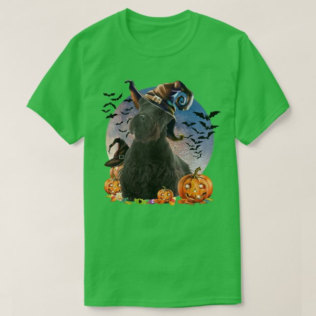 Dog Halloween Scottish Terrier Jack O Lantern Pump T Shirt (Design framsida)