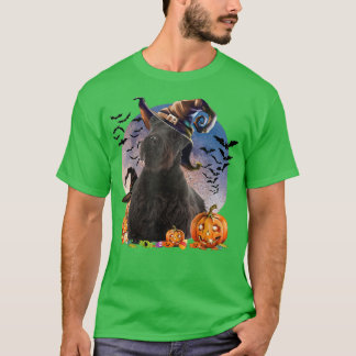 Dog Halloween Scottish Terrier Jack O Lantern Pump T Shirt