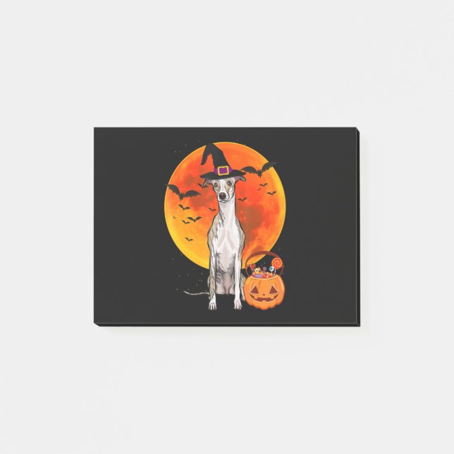 Dog Halloween WhifragmentJack O Lantern Pumpkin T- Post-it Block (Framsida)