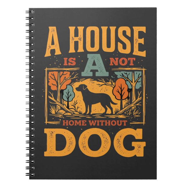 Dog Home Vintage House Anteckningsbok (Framsidan)