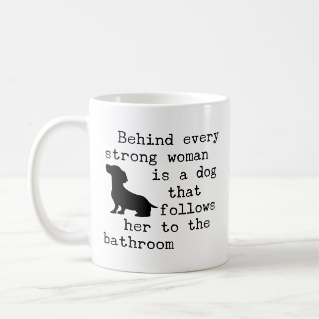 Dog Humor Quote - Dachshund Kaffemugg (Vänster)