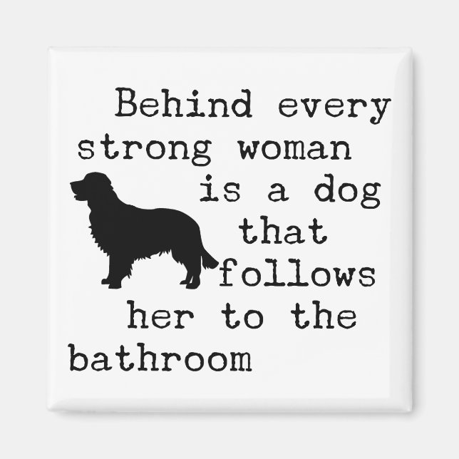 Dog Humor Quote - Golden Retriever Magnet (Framsidan)