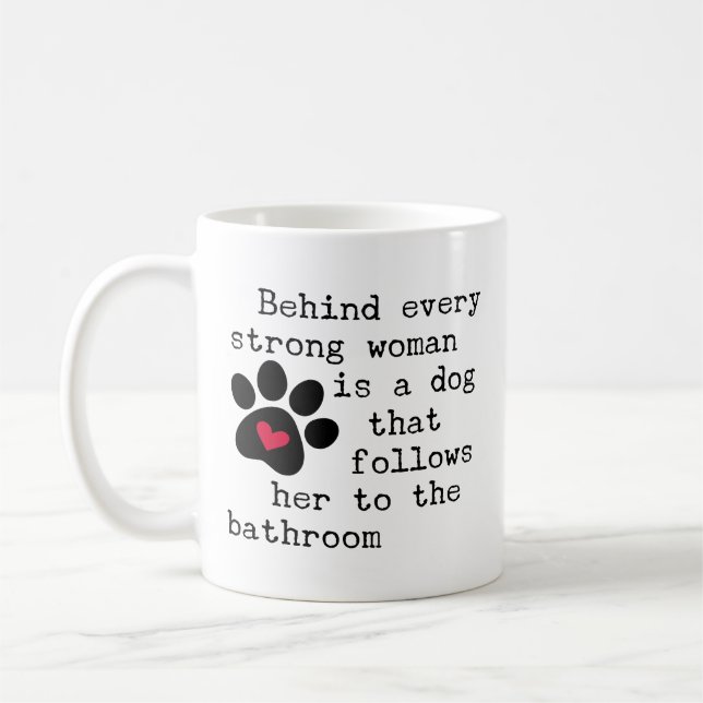 Dog Humor Quote - Hund Tass Kaffemugg (Vänster)