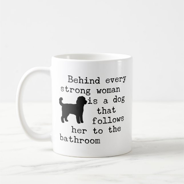 Dog Humor Quote - Labradoodle Kaffemugg (Vänster)
