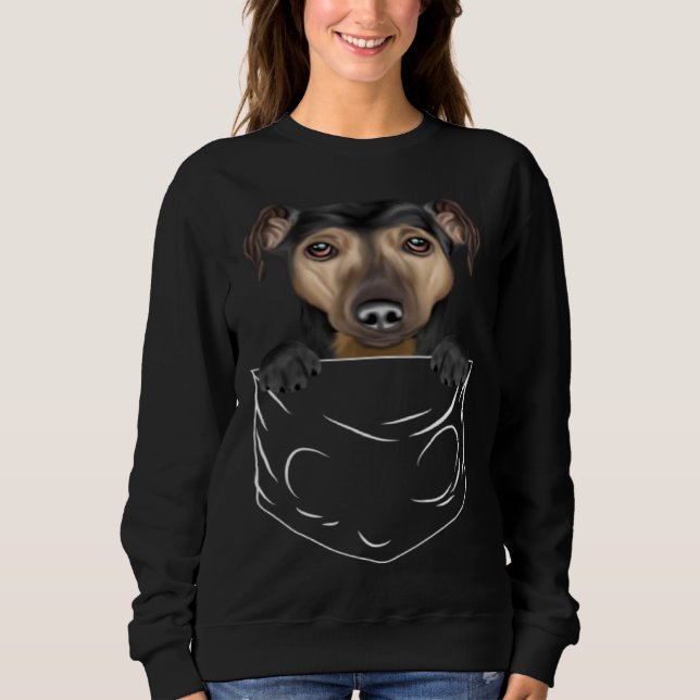 Dog In Pocket Manchester Terrier  Dog T Shirt (Framsida)