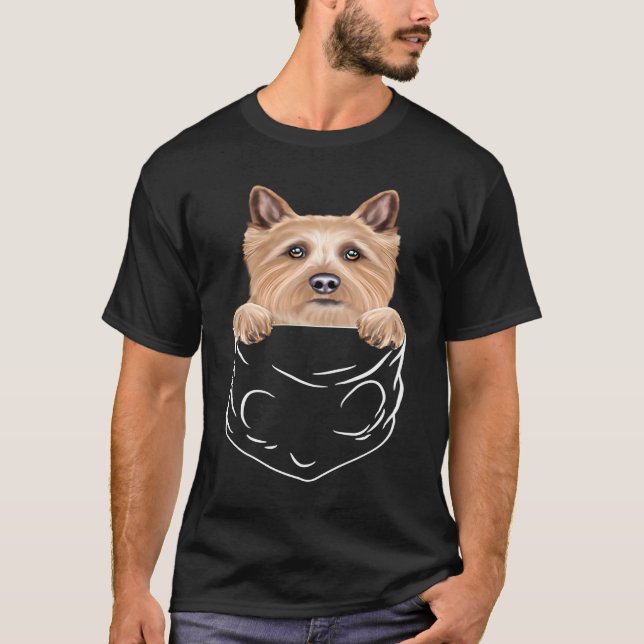 Dog In Pocket Norwich Terrier  Dog T Shirt (Framsida)