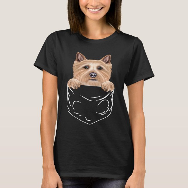 Dog In Pocket Norwich Terrier  Dog T Shirt (Framsida)