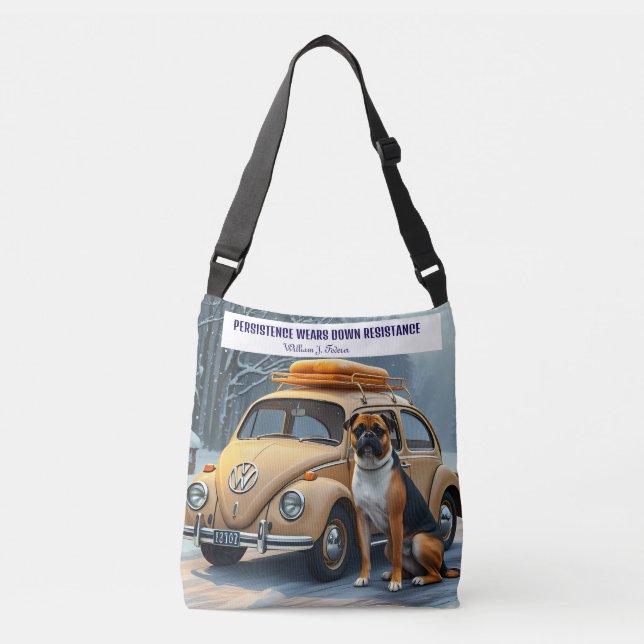 Dog in Snow Bread toast on the Roof Axelväska (Framsida)